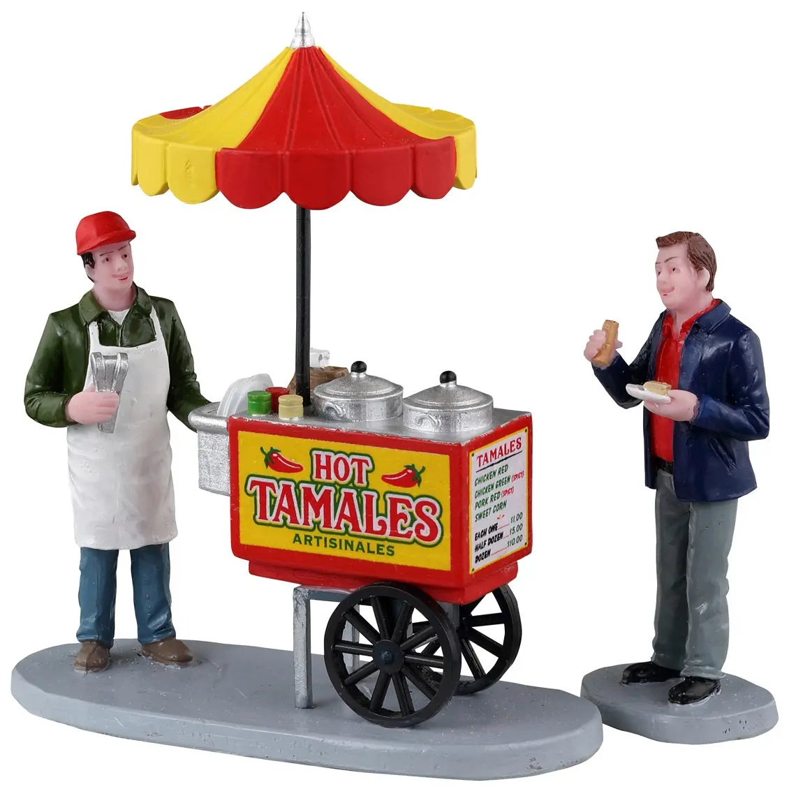 Lemax General Collectible Figurines: Tamale Cart, Set Of 2 #32215 1