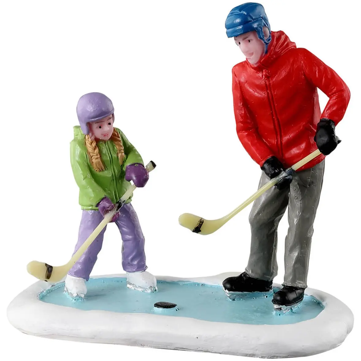 Lemax Vail Village Figurine: Father Daughter Practice Time #32218 1