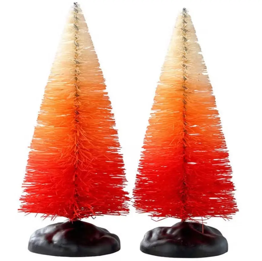 Lemax Spooky Town Autumn Sunrise Tree, Small, Set Of 2 #24006 1