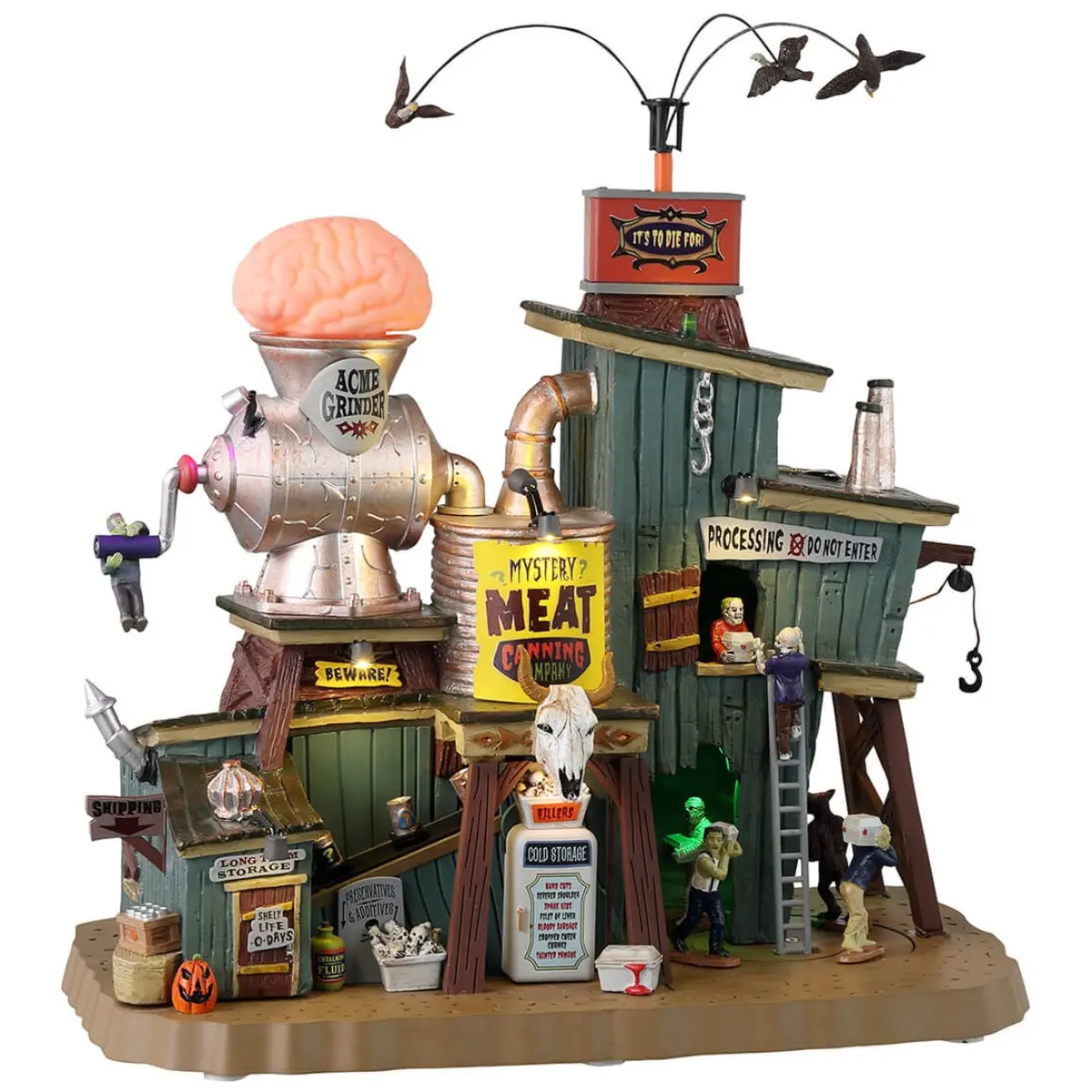 Lemax Spooky Town Mystery Meat Canning Co. #35008 1