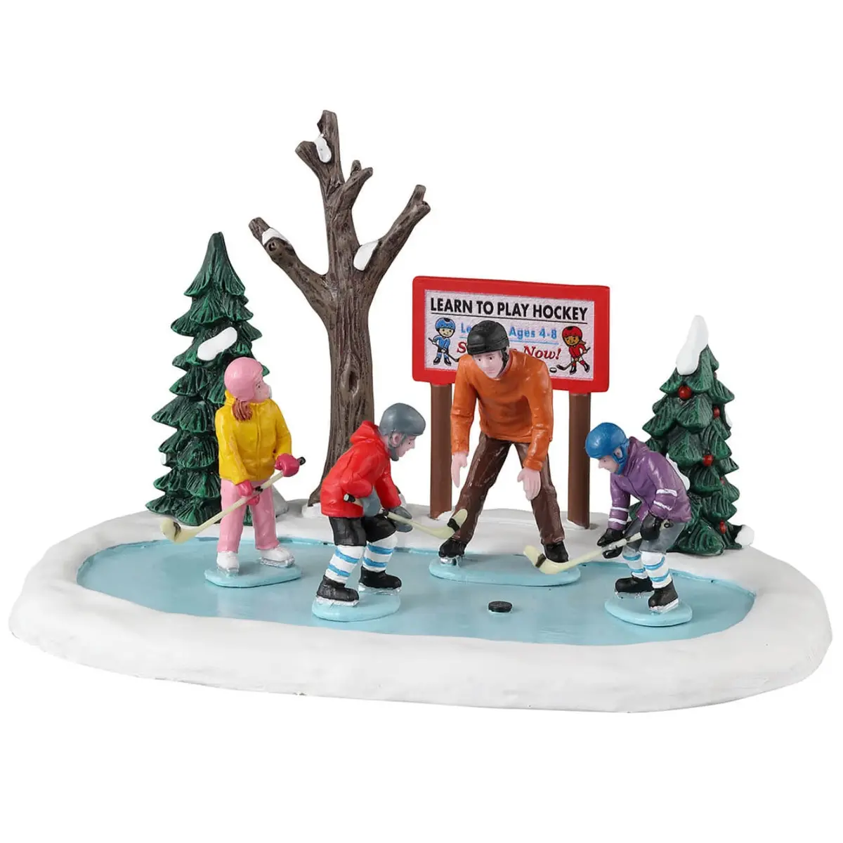 Lemax Vail Village Table Piece: Tiny Tikes Hockey Lessons #33623 1