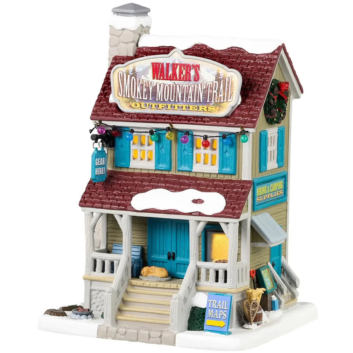 Lemax Vail Village Lighted Building: Walker's Smokey Mountain Trail Outfitters #35050 1