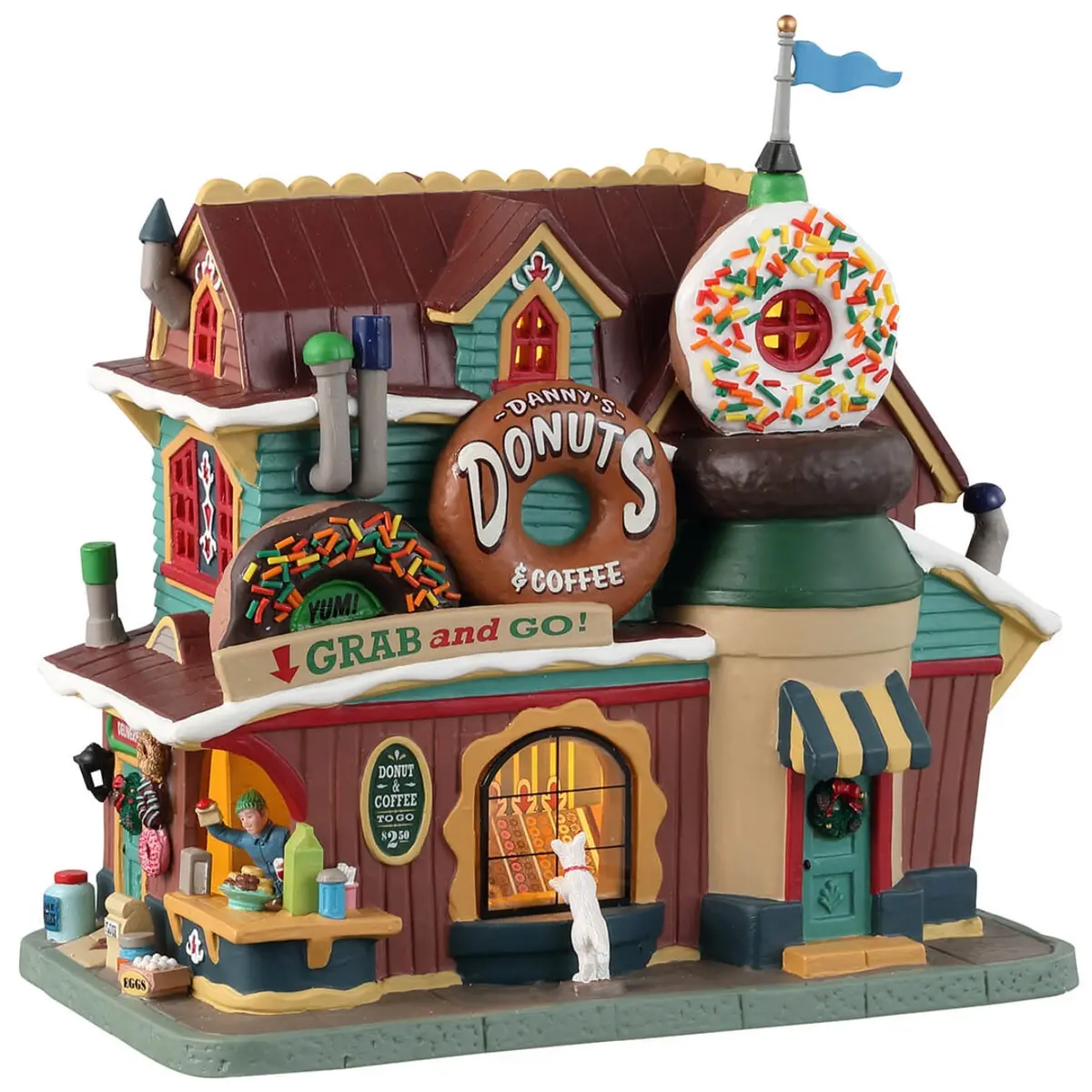 Lemax Harvest Crossing Lighted Building: Danny's Donuts & Coffee #35031 1