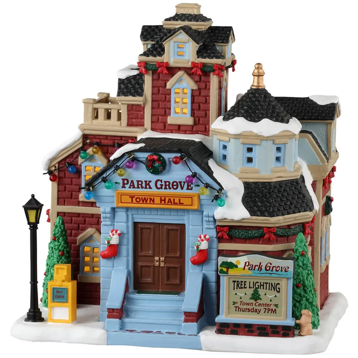 Lemax Caddington Village Lighted Building: Park Grove Town Hall #35045 1