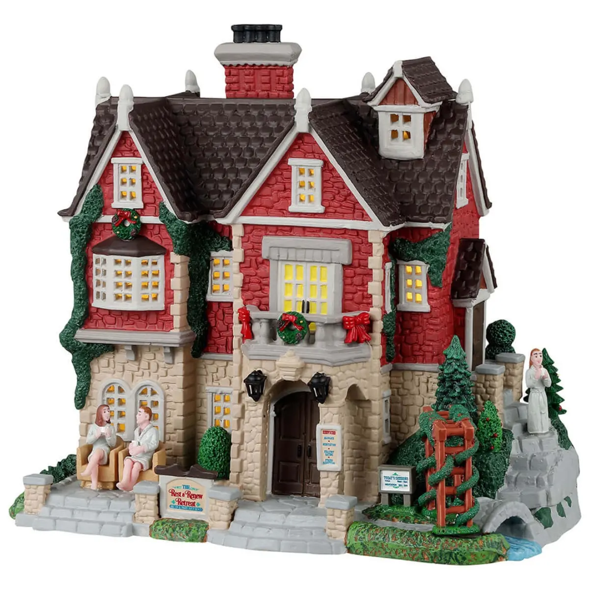 Lemax Caddington Village Lighted Building: Rest And Renew Retreat #35033 1