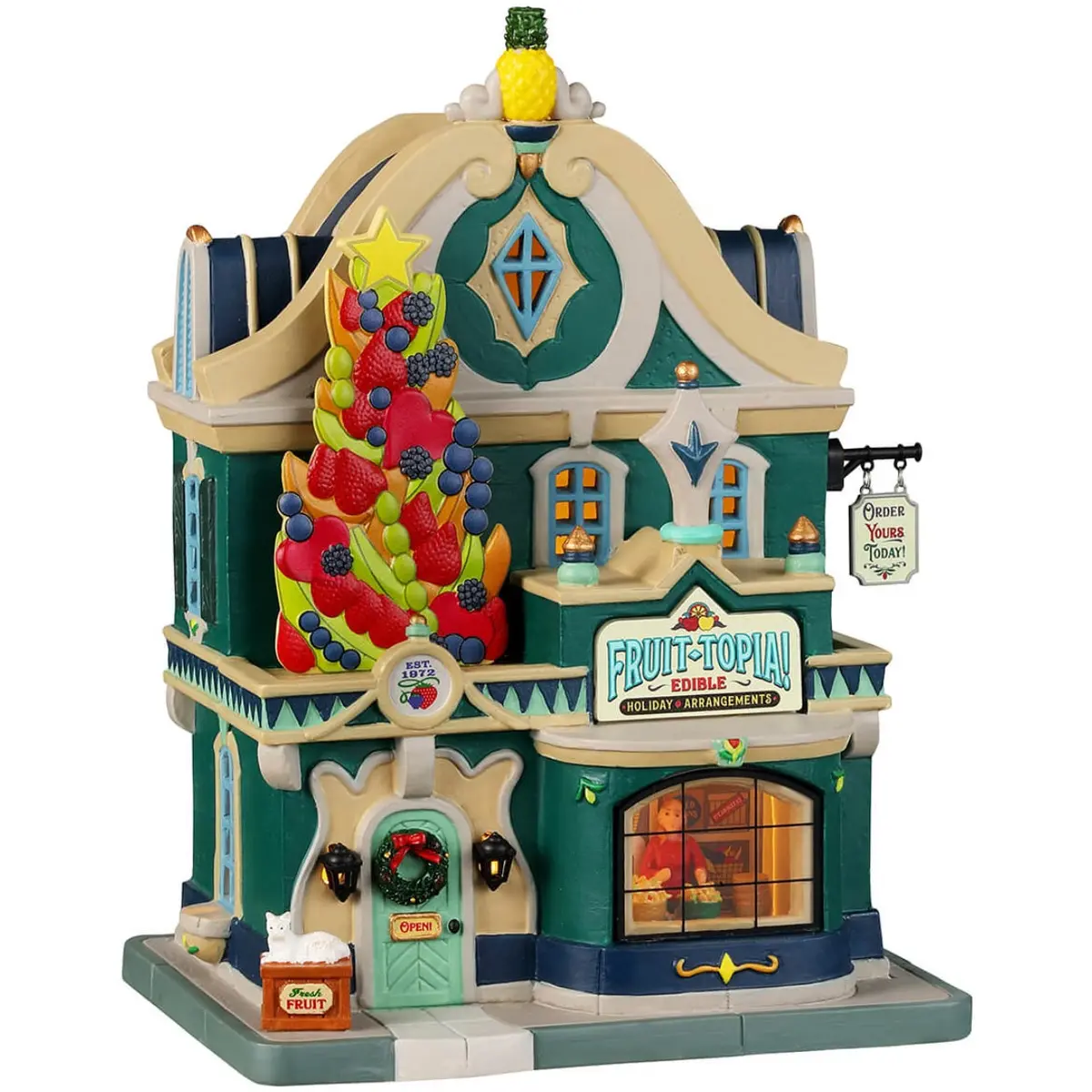 Lemax Caddington Village Lighted Building: Fruit-Topia! #35060 1