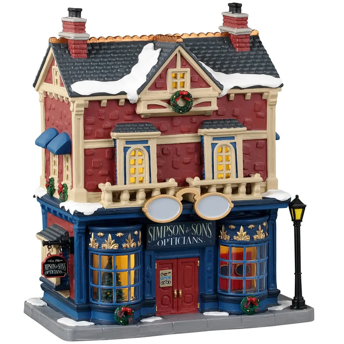 Lemax Caddington Village Lighted Building: Simpson & Sons Opticians #35059 1