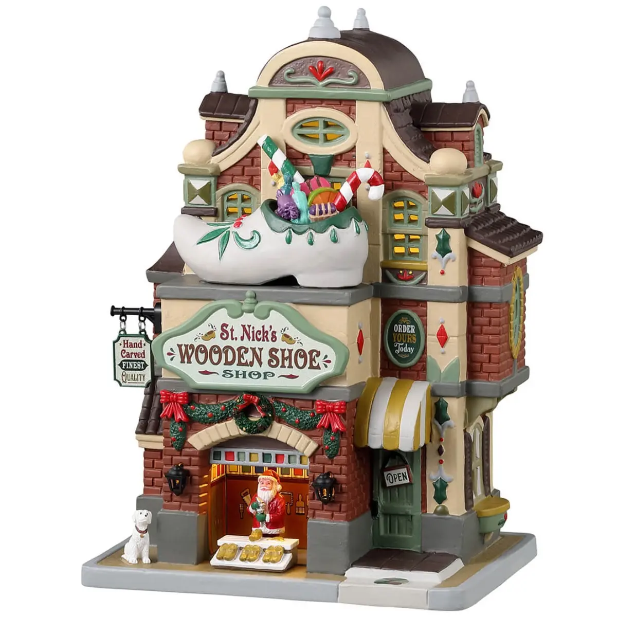 Lemax Caddington Village Lighted Building: St. Nick's Wooden Shoe Shop #35069 1