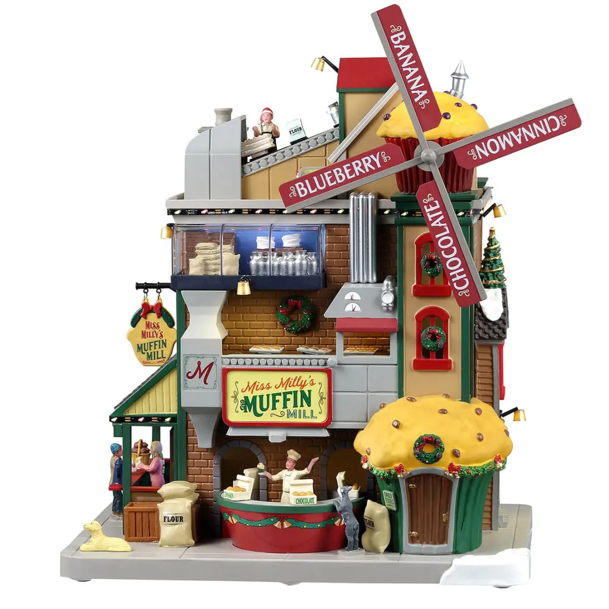 Lemax Caddington Village Sights & Sounds: Miss Milly's Muffin Mill #35020 1