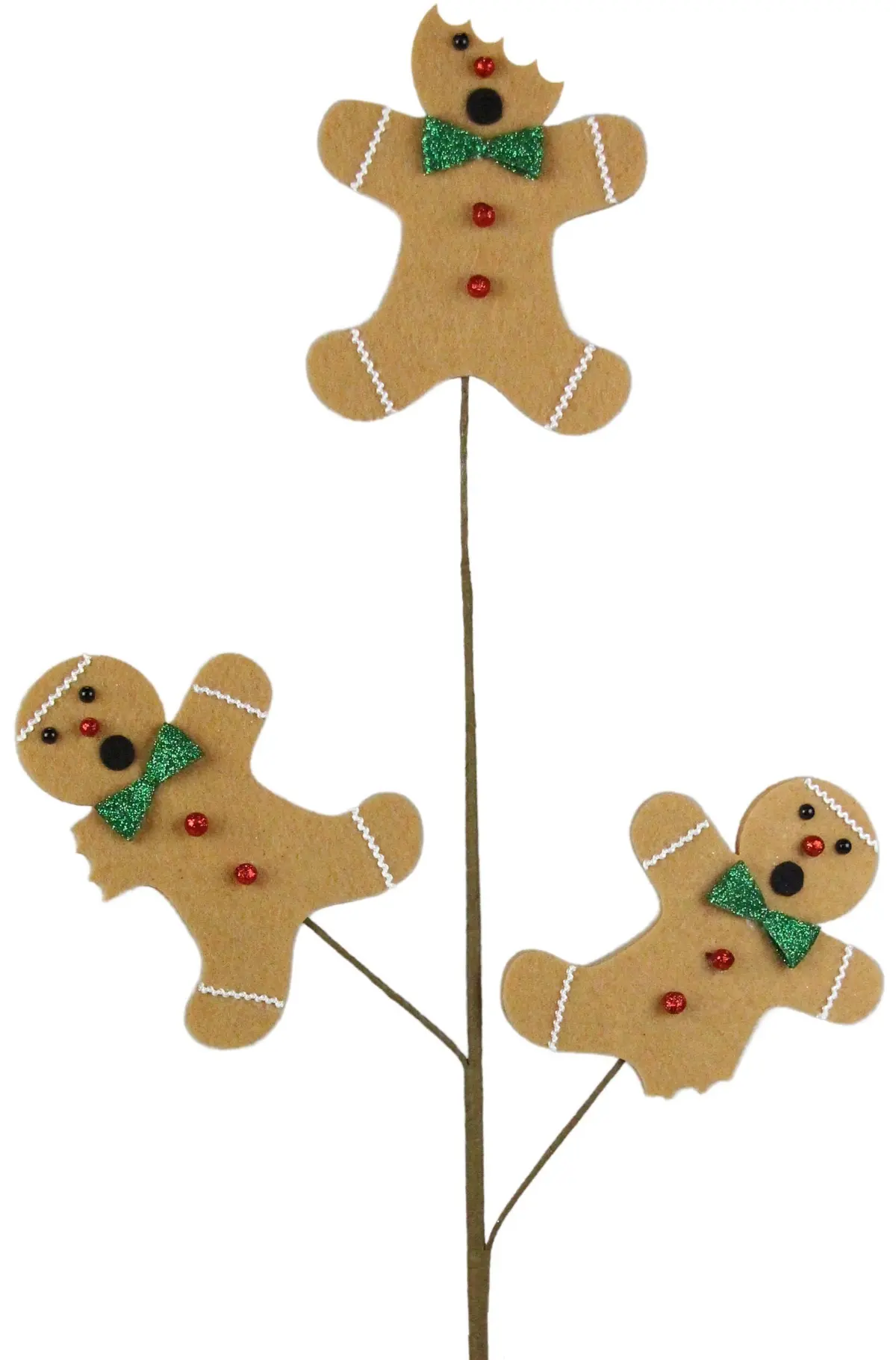 30" Bitten Gingerbread Men Pick Spray 1