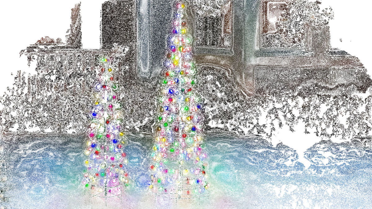 Set Of 2 Wire Cone Trees With Multi-Colored Twinkling Led Lights 1