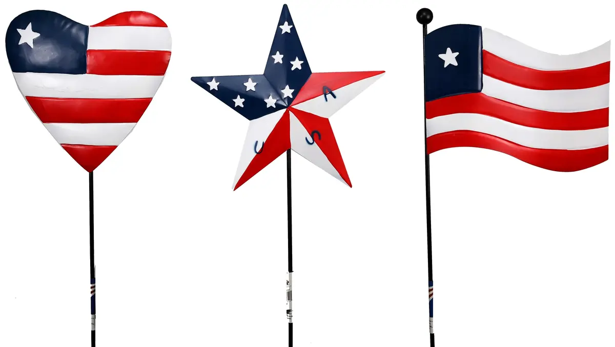 Metal Patriotic Flag Garden Stake Lawn Decoration 1