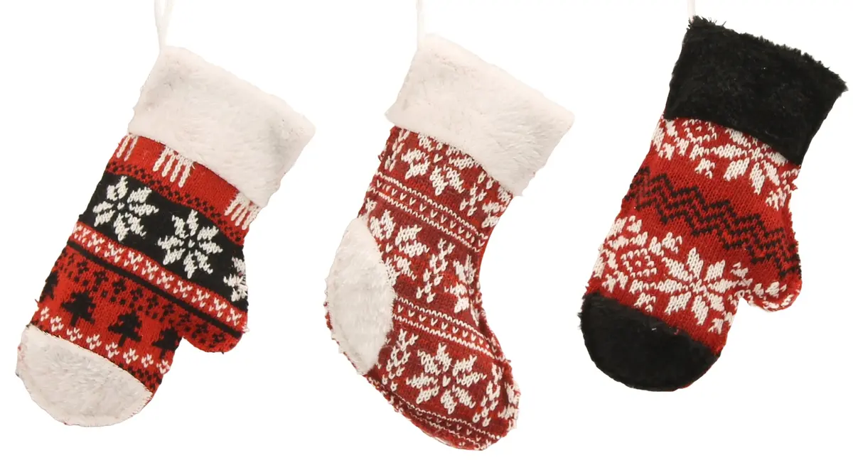 Buffalo Check Glove/Stocking Ornament 1