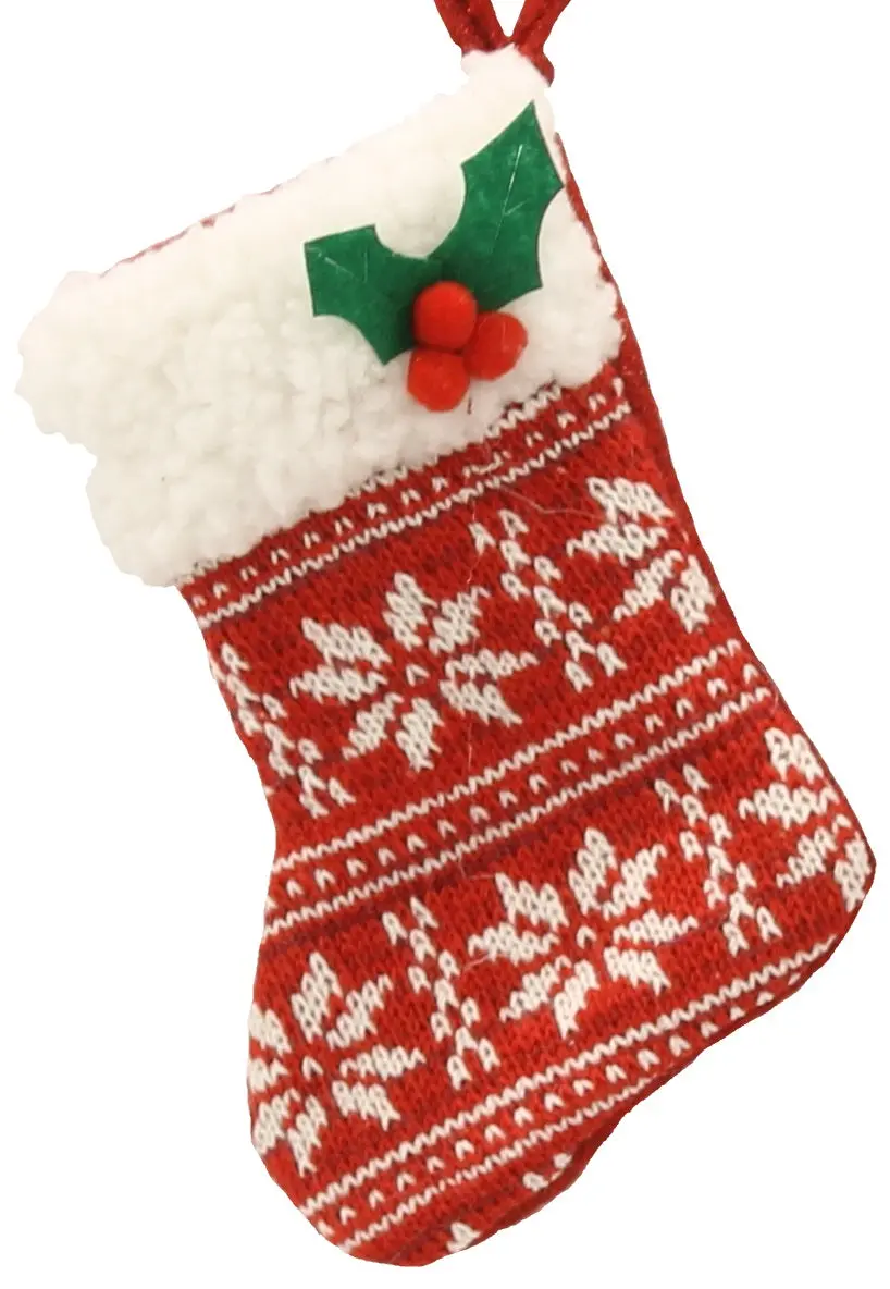 Knit Mini Stocking Ornament 2