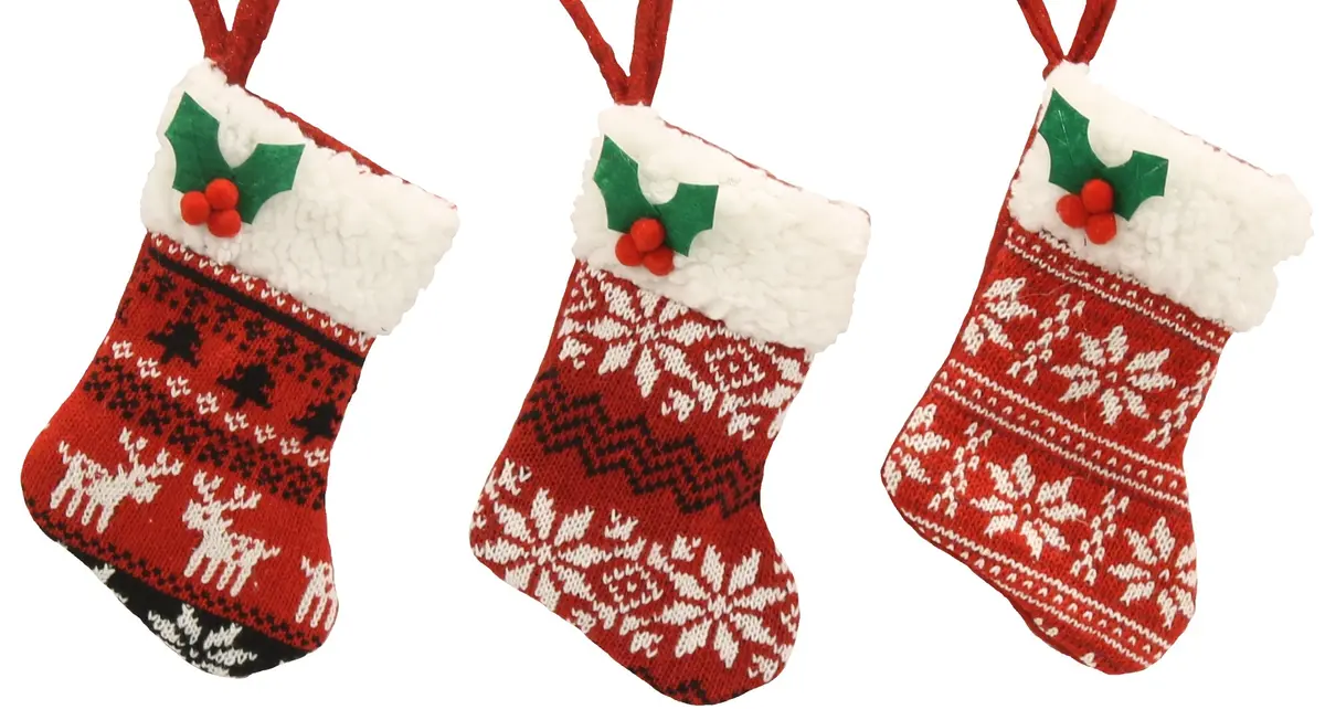 Knit Mini Stocking Ornament 1