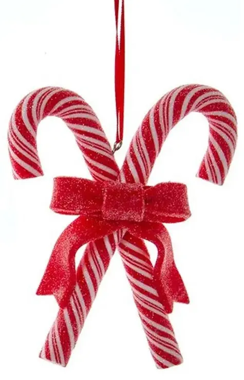 4.25" Crisscross Candy Cane Ornament 2