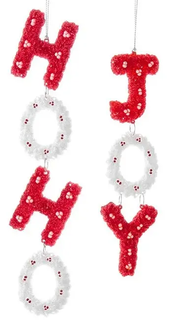 Red And White Beaded Ornament 1