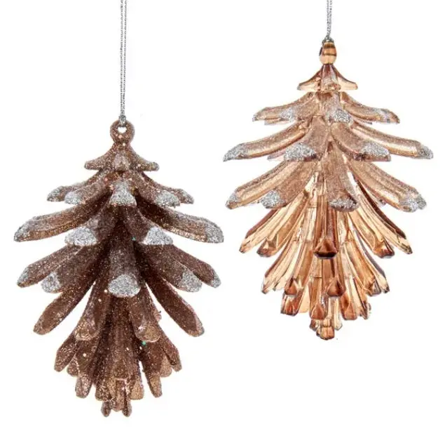 4" Natural Brown Pine Cone Ornament 1