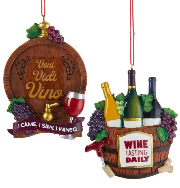 3.5" Wine Tasting Ornament 1