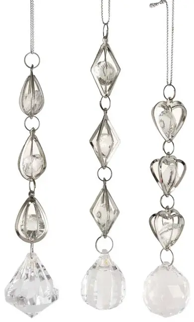 4.8" Clear Acrylic Dangle Ornament 1
