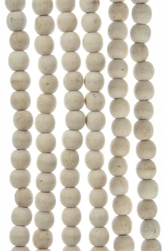 9' Natural Wood Bead Garland 1