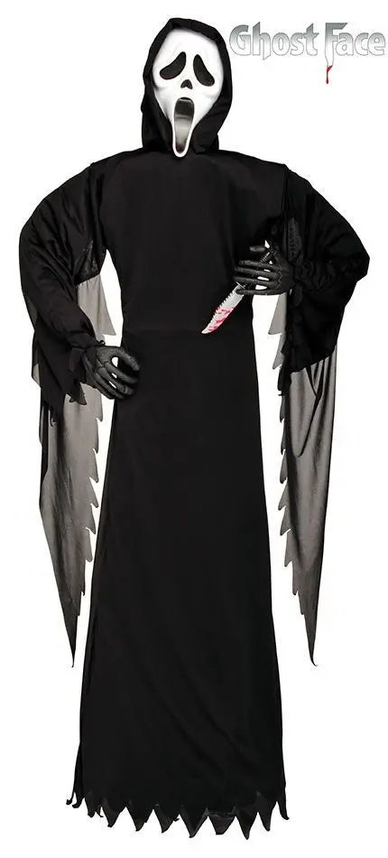 6' Ghost Face® Figure With Knife Outdoor Halloween Decoration 1