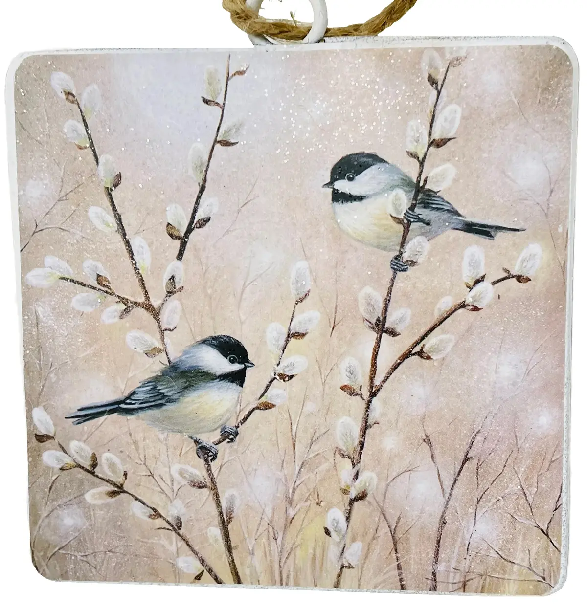 4" Chickadee Disc Ornament 1