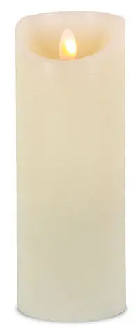 8" Flameless Led Wax Candle Light With Timer 1