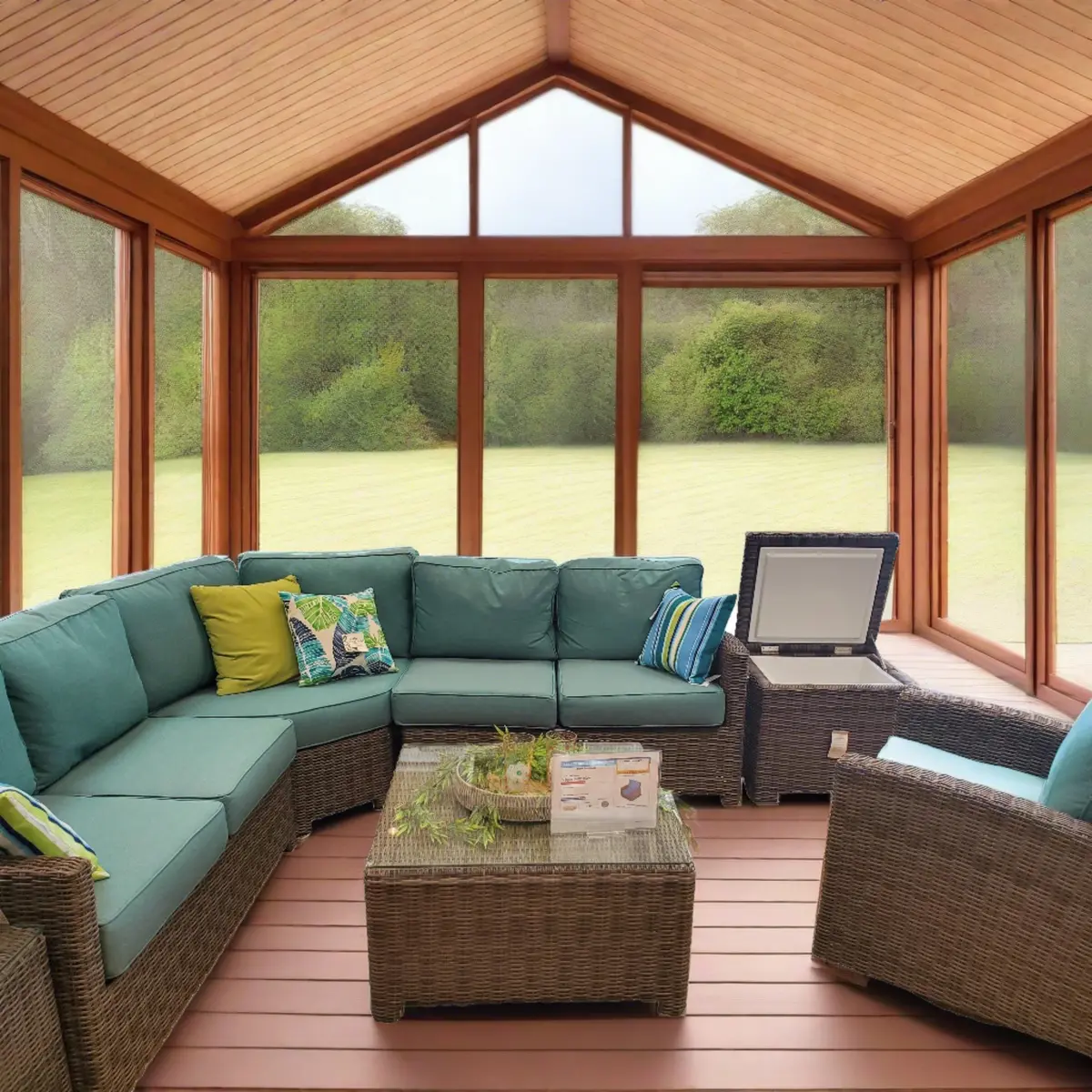 Bella Wicker Deep Seating Sectional Patio Sets 1
