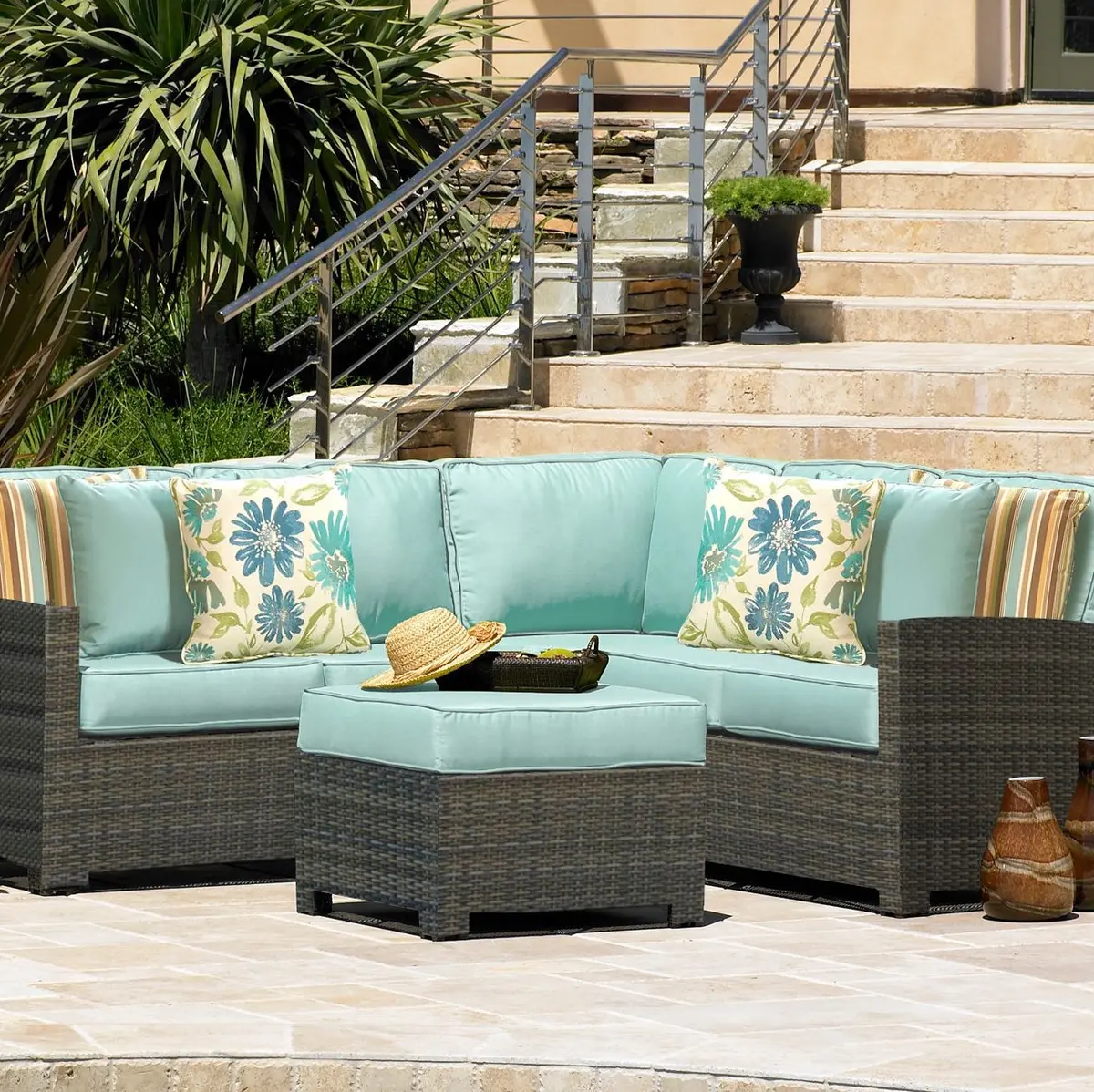 Bella Cushioned Wicker Seating & Chat Sets 1