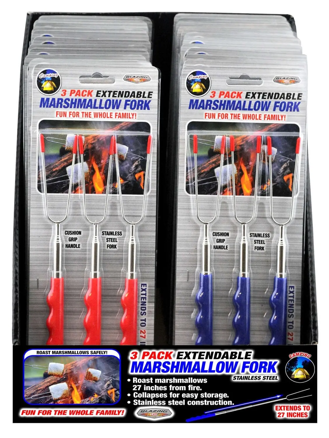 Open Flame Roasting Extendable Marshmallow Forks - 3 Pack 1