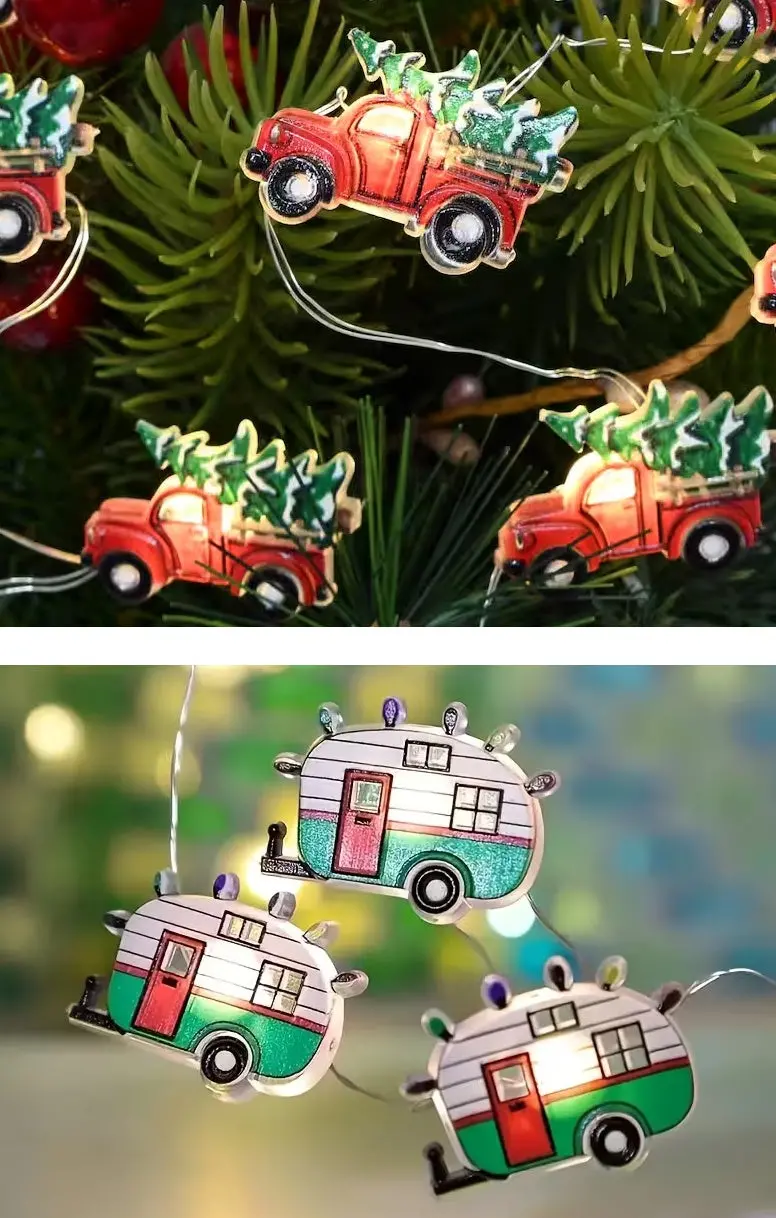 String Of 10 Battery-Operated Holiday Led Lights (Camper/Truck) 1