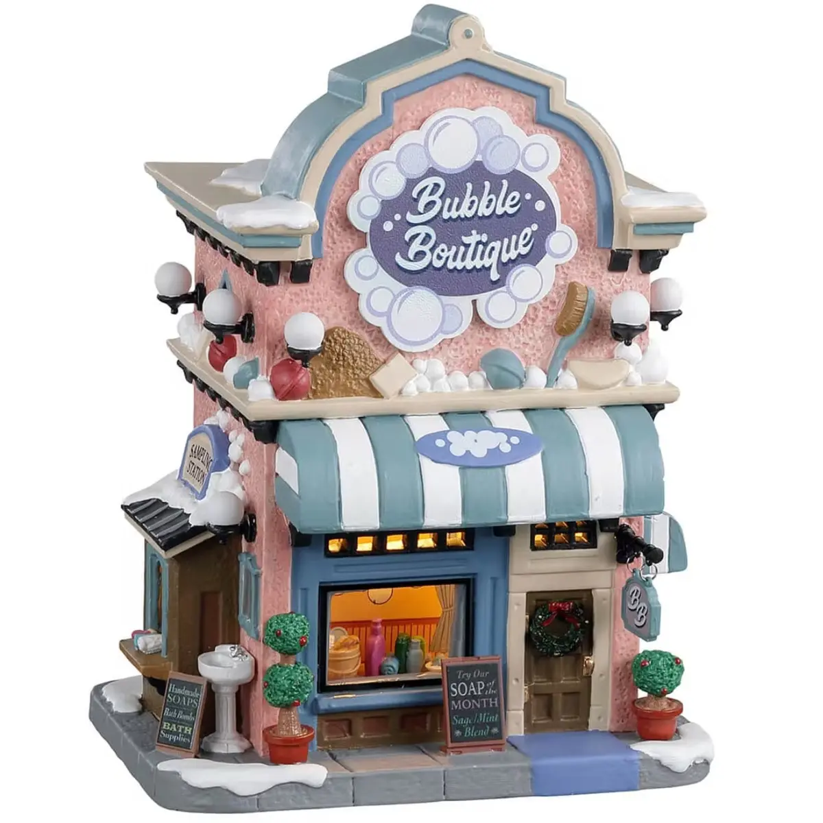 Lemax Caddington Village Lighted Building: Bubble Boutique #25881 1