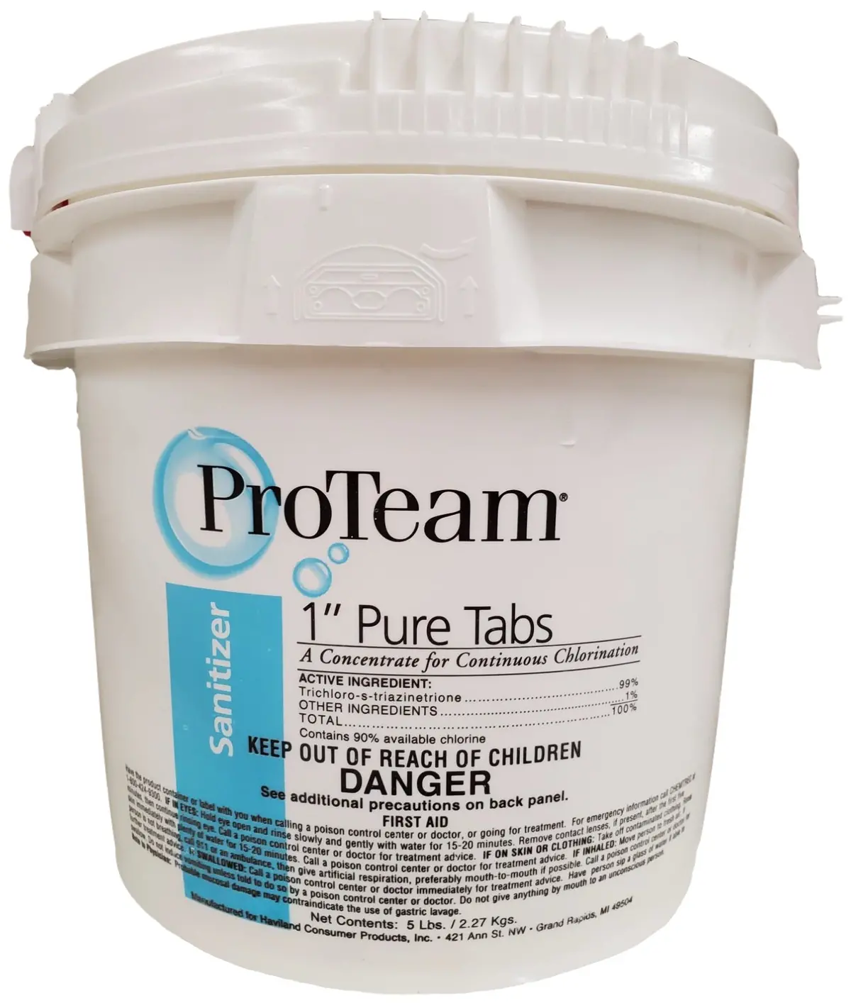 Proteam 1" Pure Tabs Sanitizer For Pools - 5 Lbs. 1