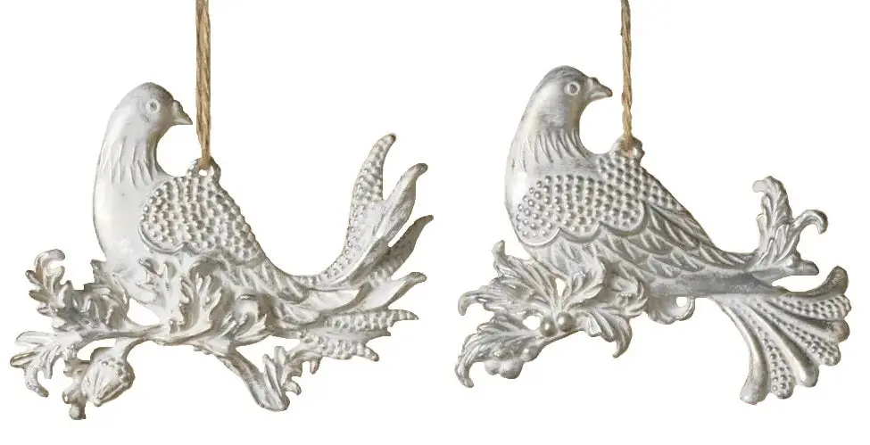 4.7" Plastic Dove Ornament 1