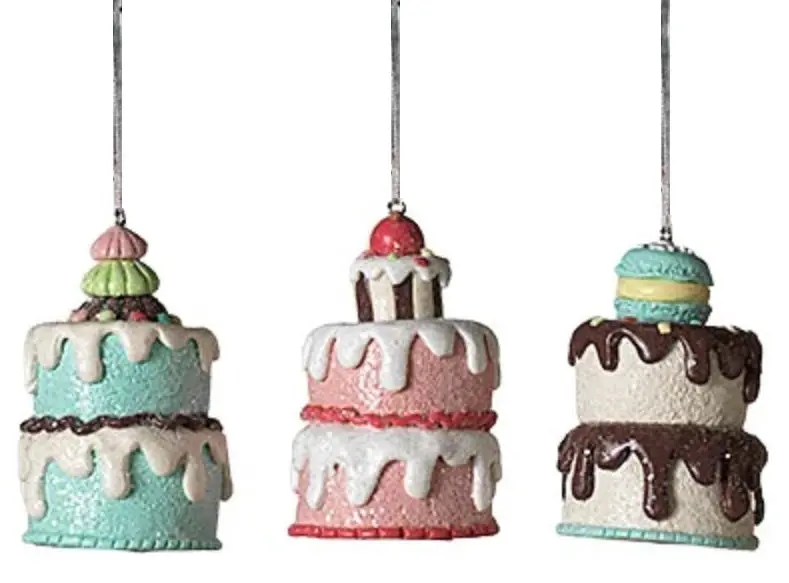 3.5" Holiday Cake Ornament 1