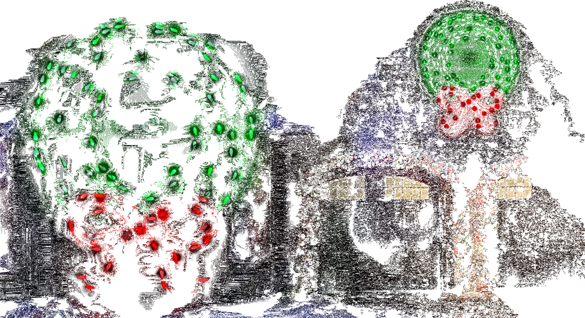 Twinkling Green Led Wreath Sculpture With Red Bow 1