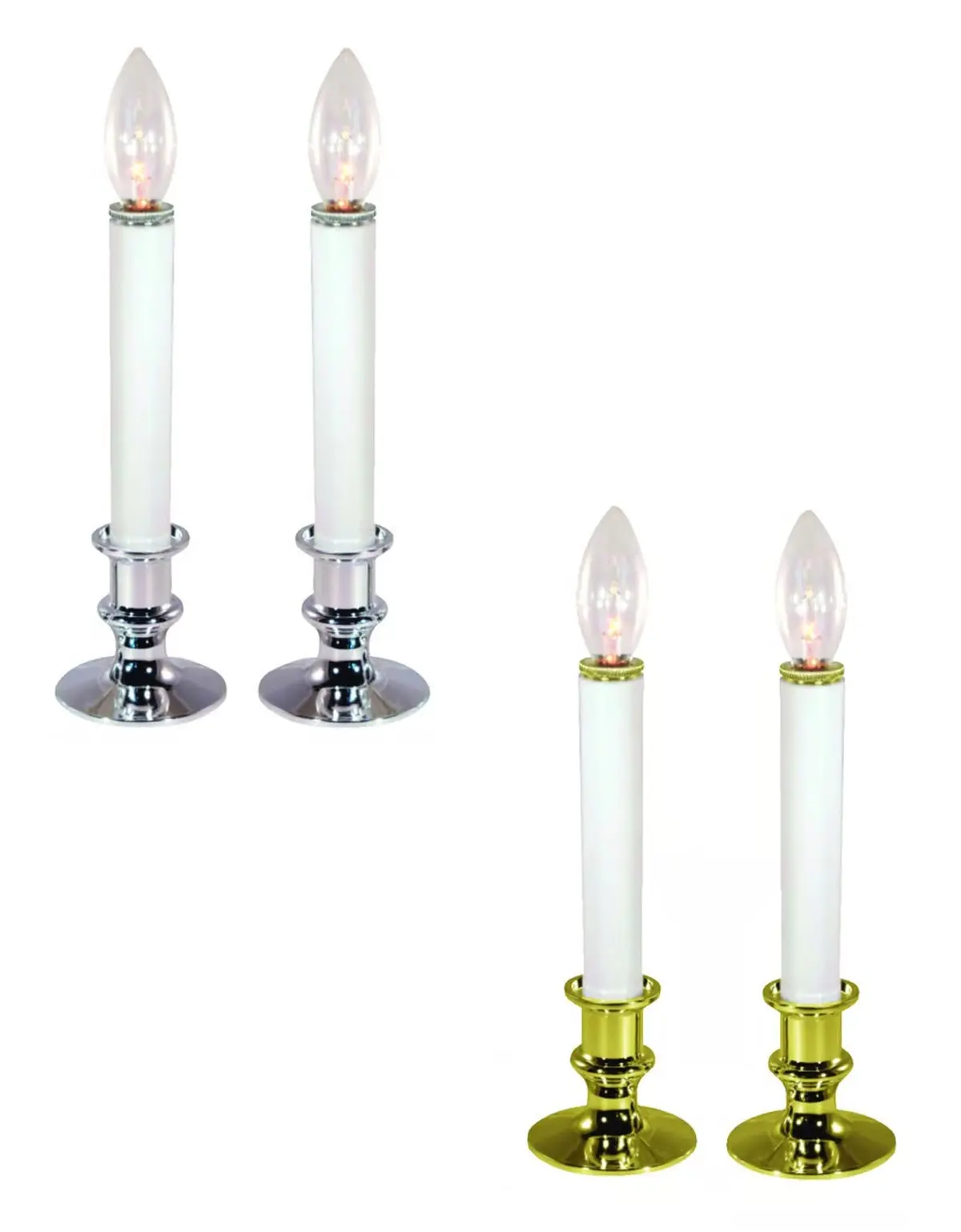 Set Of 2 Battery-Operated Incandescent Candle Lights 1