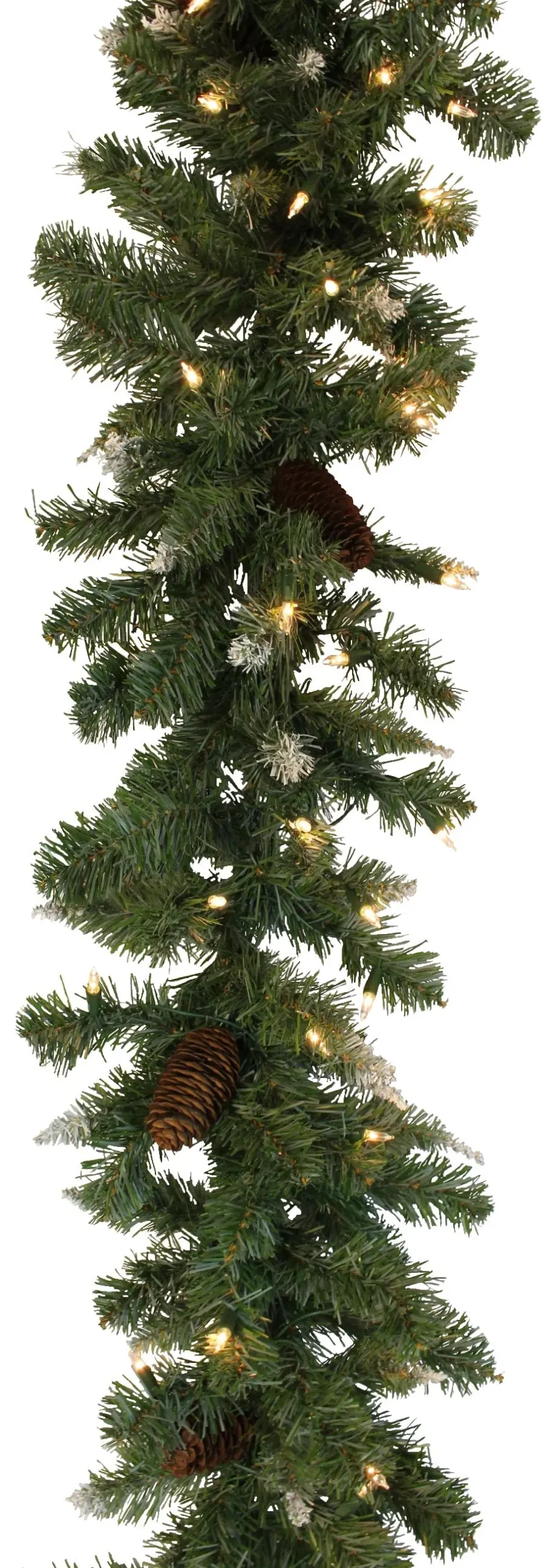 9' Pre-Lit Montana Garland With Pine Cones And Berries 1