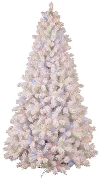 7.5' Snowy Devon Fir Pre-Lit Artificial Christmas Tree 1