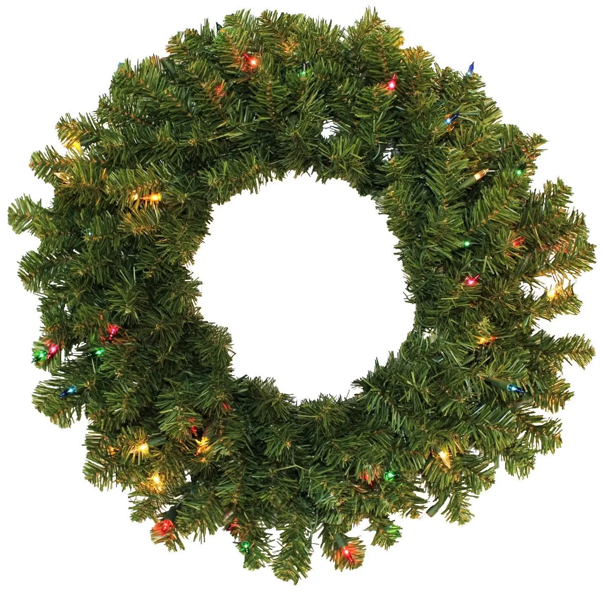 24" Canadian Pine Pre-Lit Artificial Christmas Wreath 1