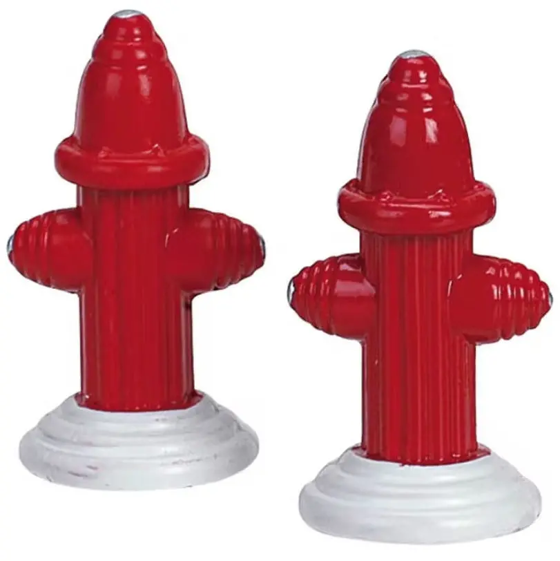 Lemax General Collectible Accessories: Metal Fire Hydrant, Set Of 2 #24986 1