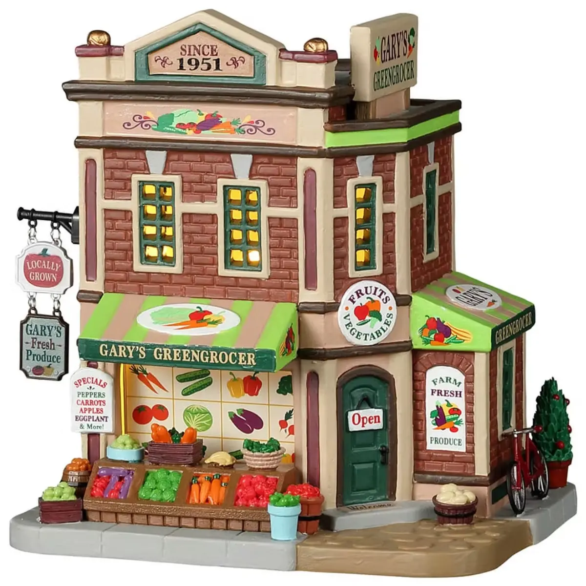 Lemax Caddington Village Lighted Building: Gary's Greengrocer #25886 1