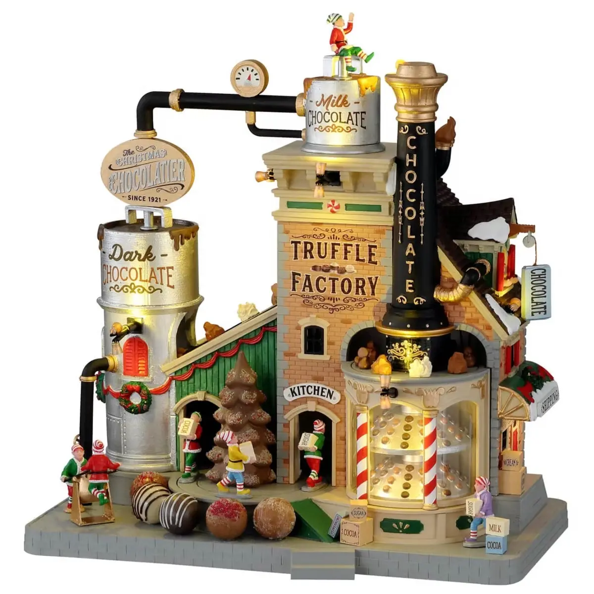 Lemax Santa's Wonderland Sights & Sounds: The Christmas Chocolatier Truffle Factory #15805 1