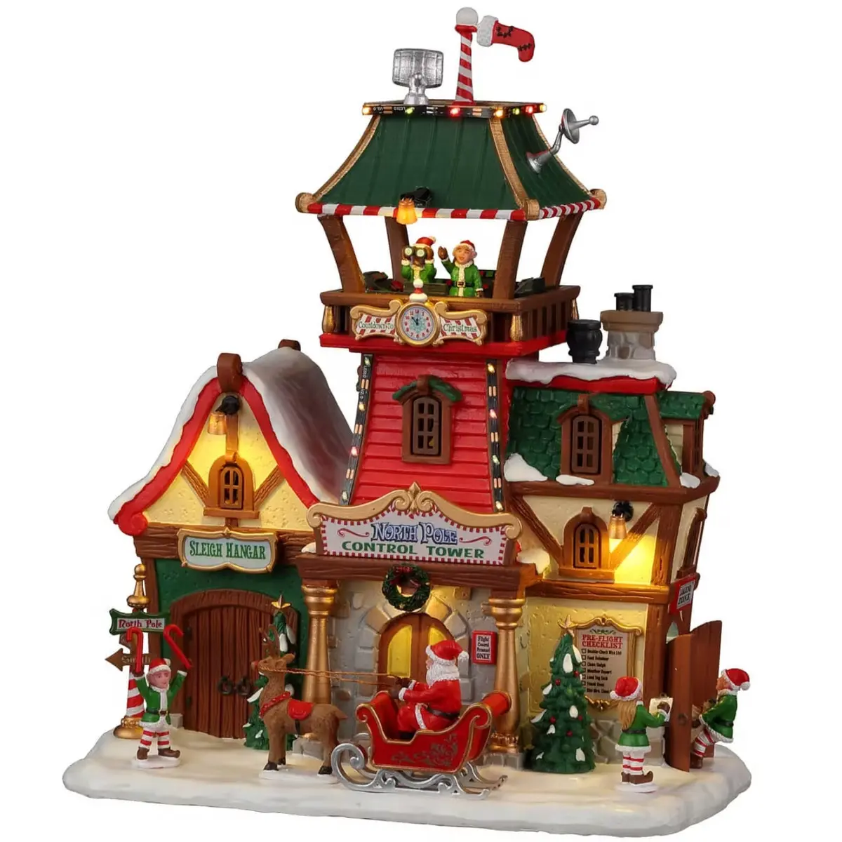 Lemax Santa's Wonderland Lighted Building: North Pole Control Tower #25864 1