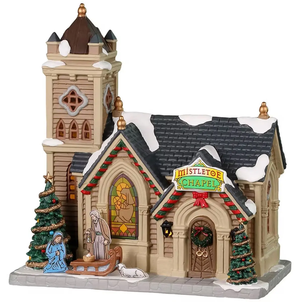 Lemax Caddington Village Lighted Building: Mistletoe Chapel #25917 1