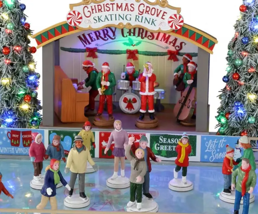 Lemax Caddington Village Sights & Sounds: Christmas Grove Skating Rink #14870 2