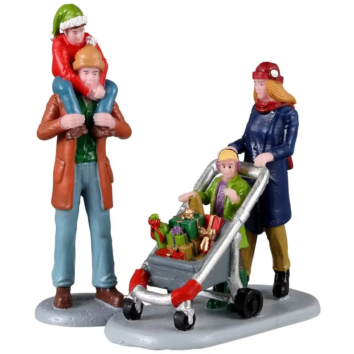 Lemax Vail Village Figurines: Family Holiday Shopping Spree #22124 1
