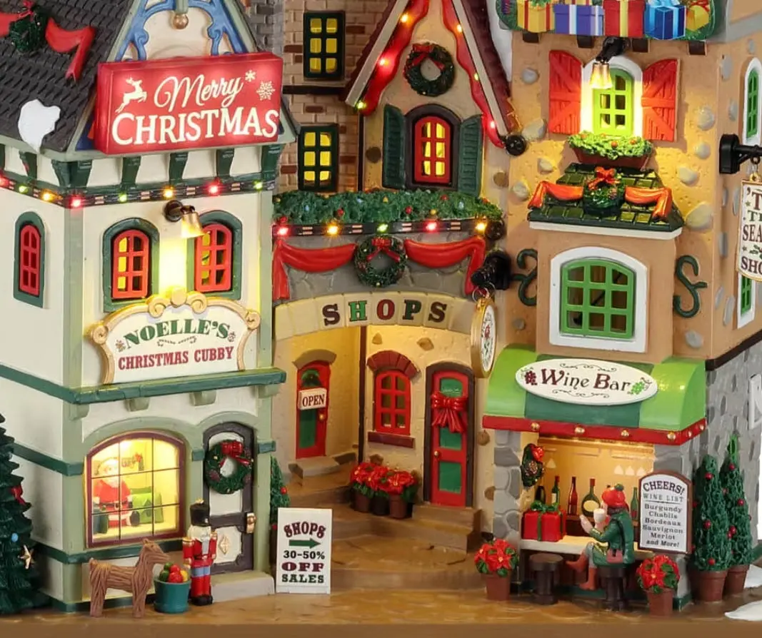 Lemax General Collectibles Facade: Tis The Season Shops #15804 2