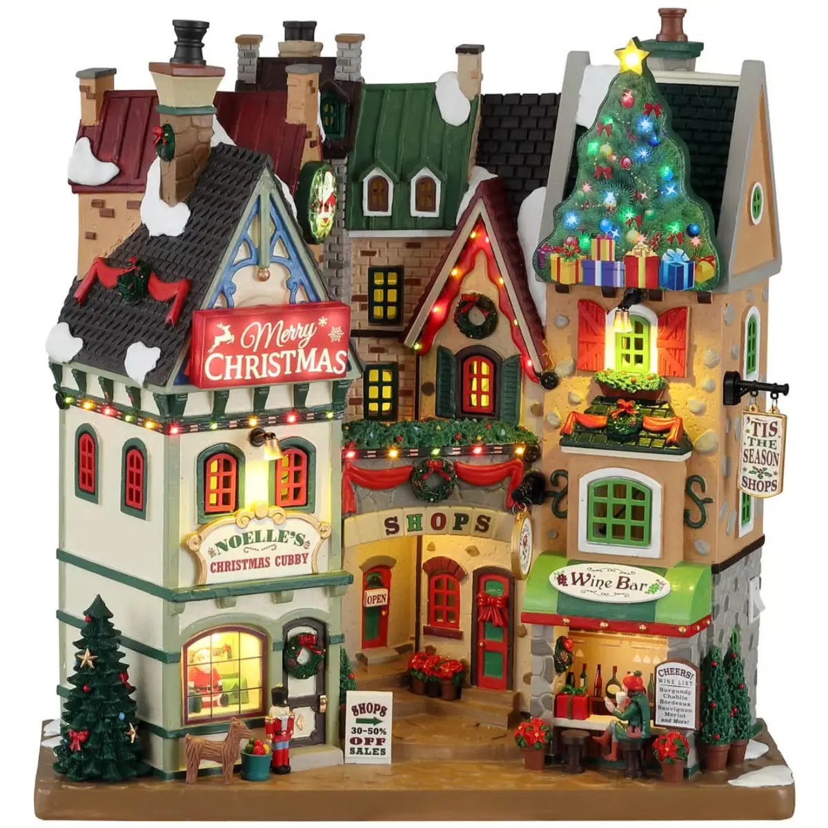 Lemax General Collectibles Facade: Tis The Season Shops #15804 1